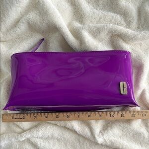 Purple Patent Leather Clinique Cosmetic bag